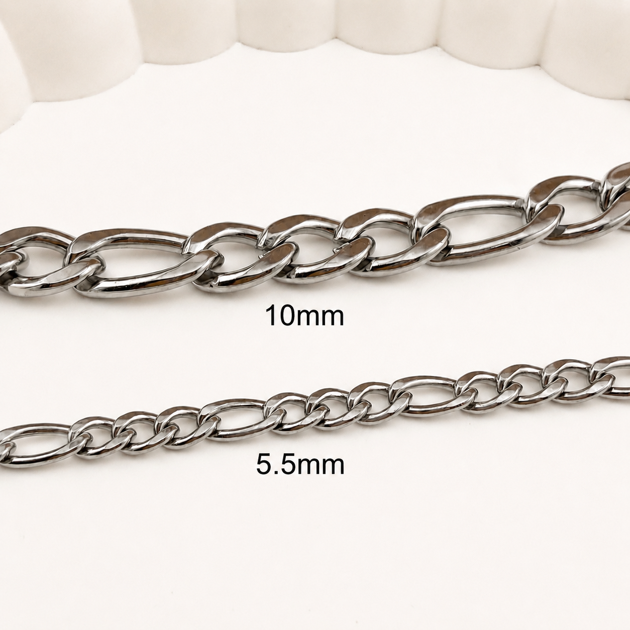 Figaro Chain - Multiple Sizes (5.5mm-10mm)