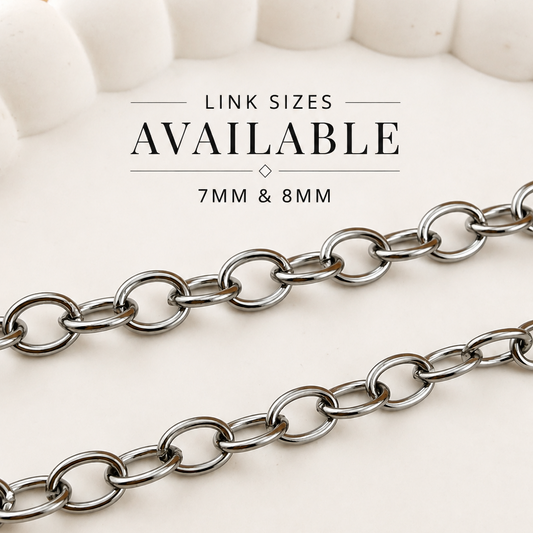 Oval Cable Chain - Multiple Sizes (By the Foot)
