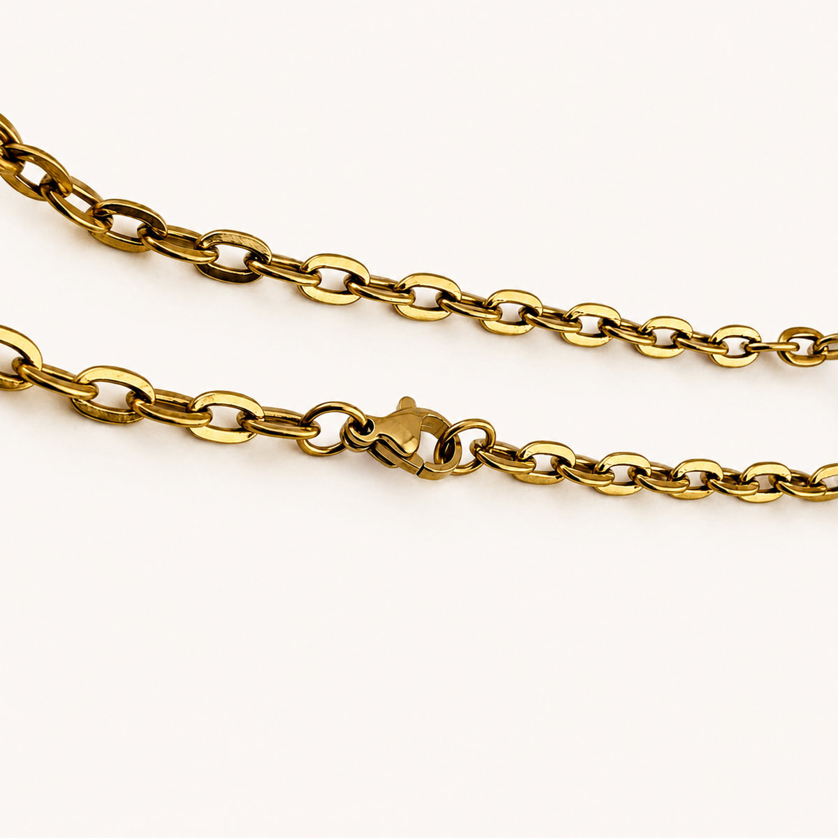Gold Cable Chain Necklace - 23.7"