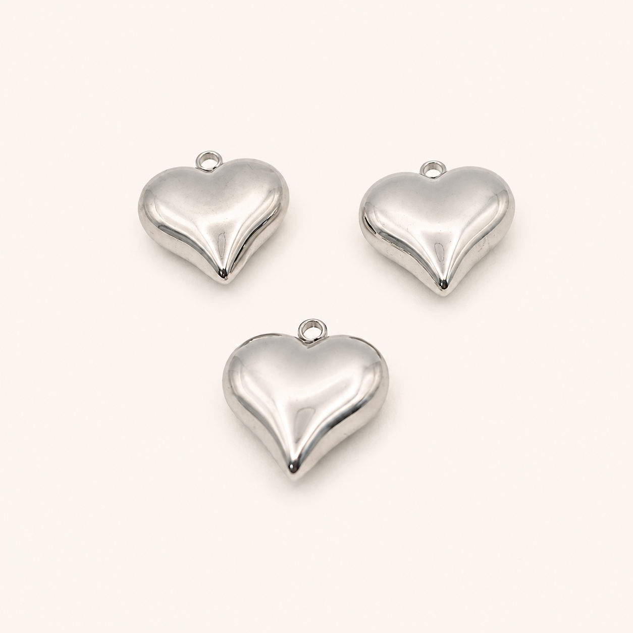 Solid Heart Pendant - 18 x 16mm