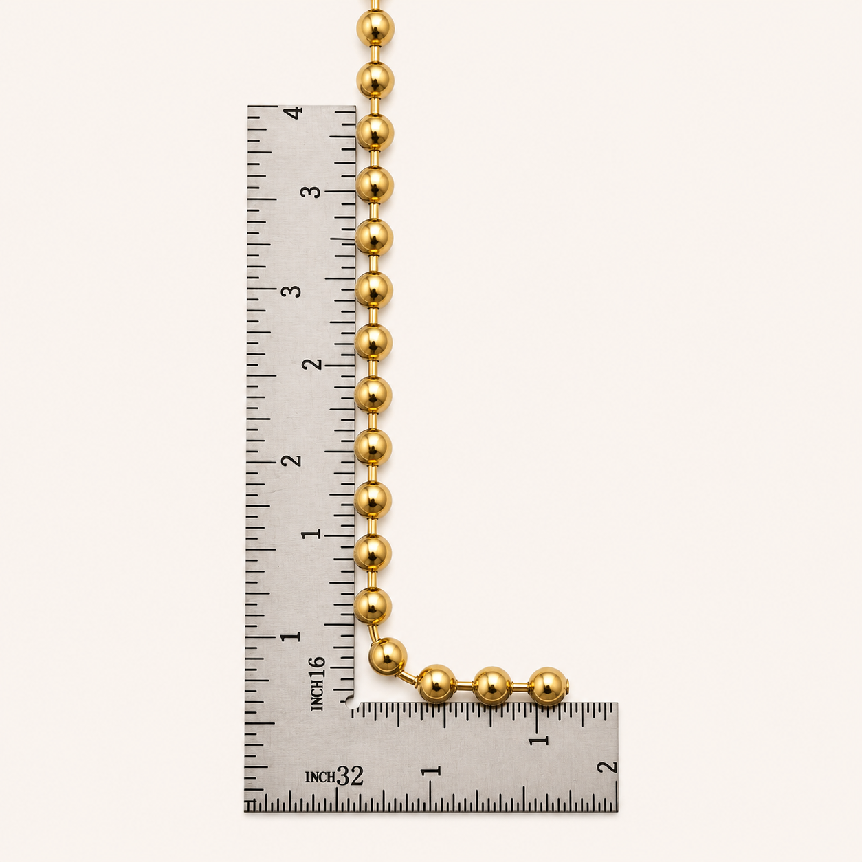 18K PVD Gold Ball Chain – 6mm