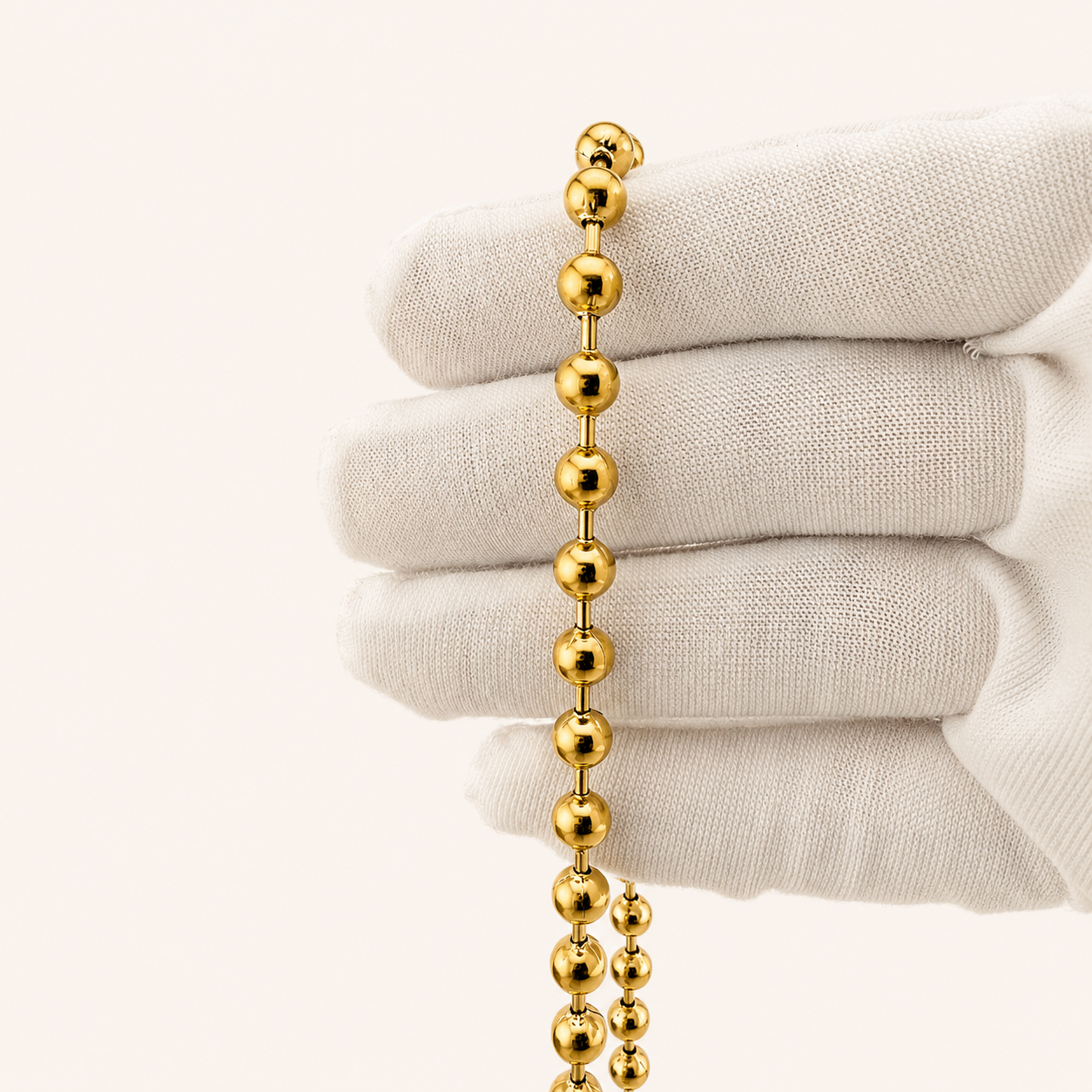 18K PVD Gold Ball Chain – 6mm