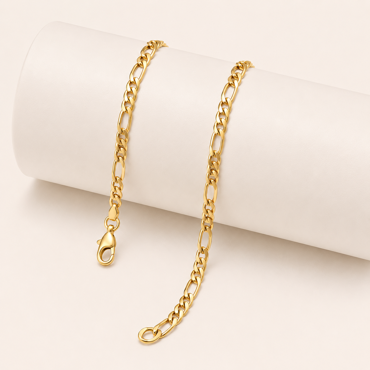 18K Gold Figaro Chain Necklace – 20"