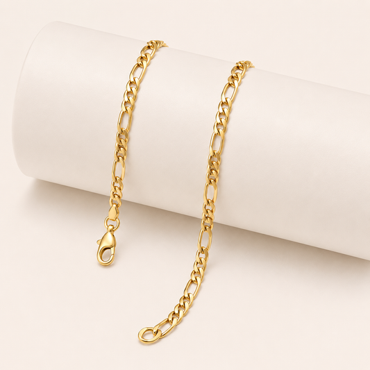 18K Gold Figaro Chain Necklace – 20"