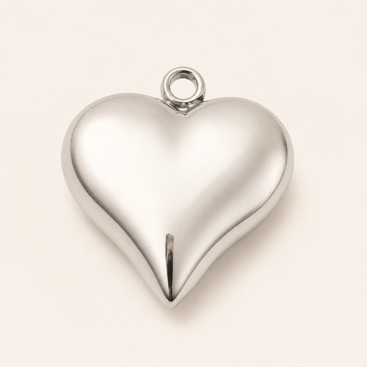 Solid Heart Pendant - 18 x 16mm