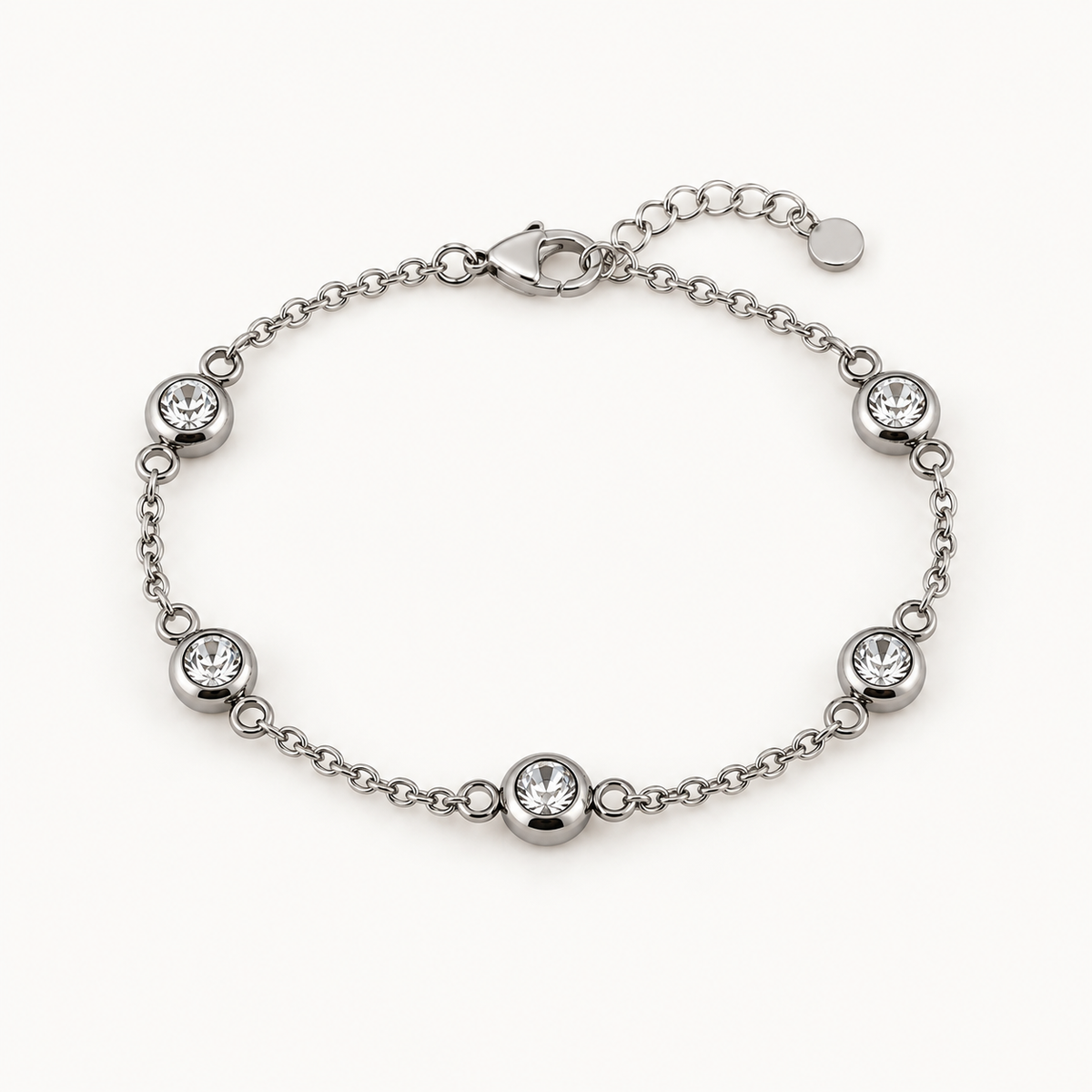 Double Loop Crystal Rhinestone Connector – 12mm