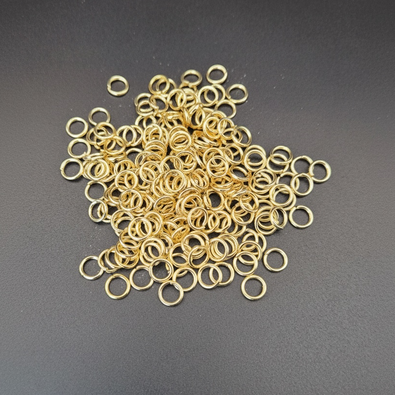8mm • 16 Gauge - 24K Gold Open Jump Rings