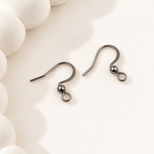 Flat French Earring Hooks with Loop – 21 Gauge