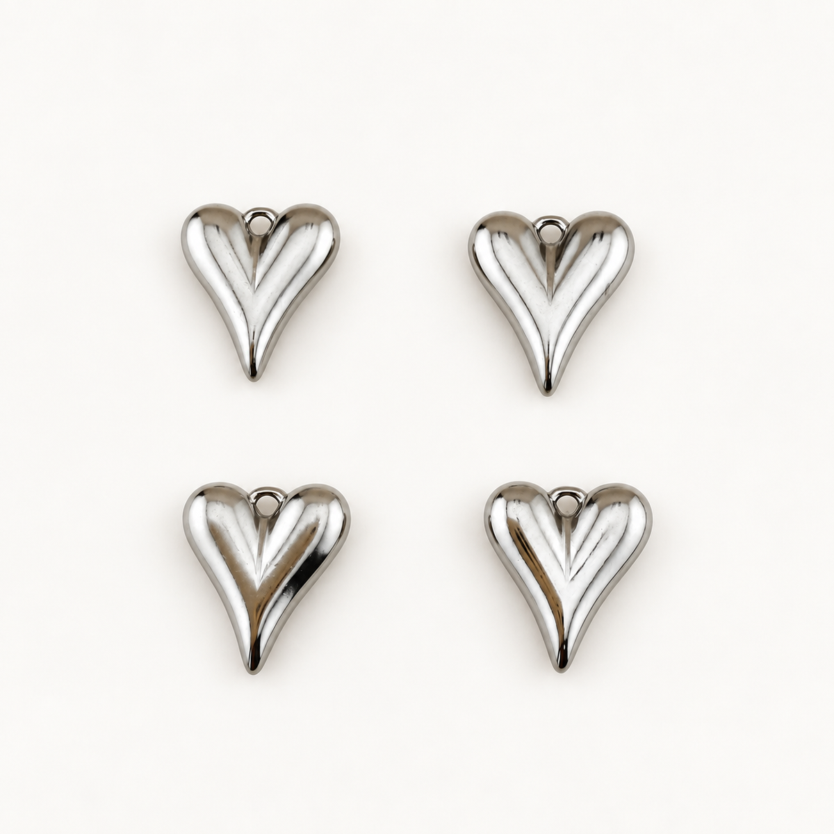 Elongated Heart Charm – 13.5mm