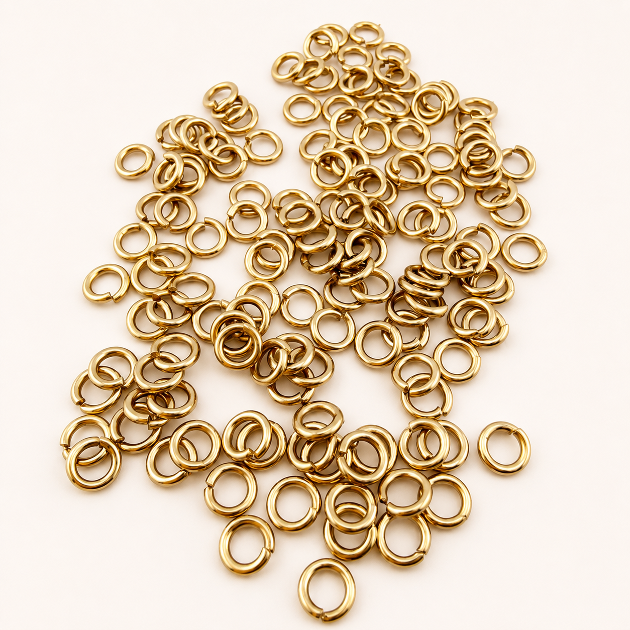 5mm • 18 Gauge - Gold Open Jump Rings (50/100 Packs)
