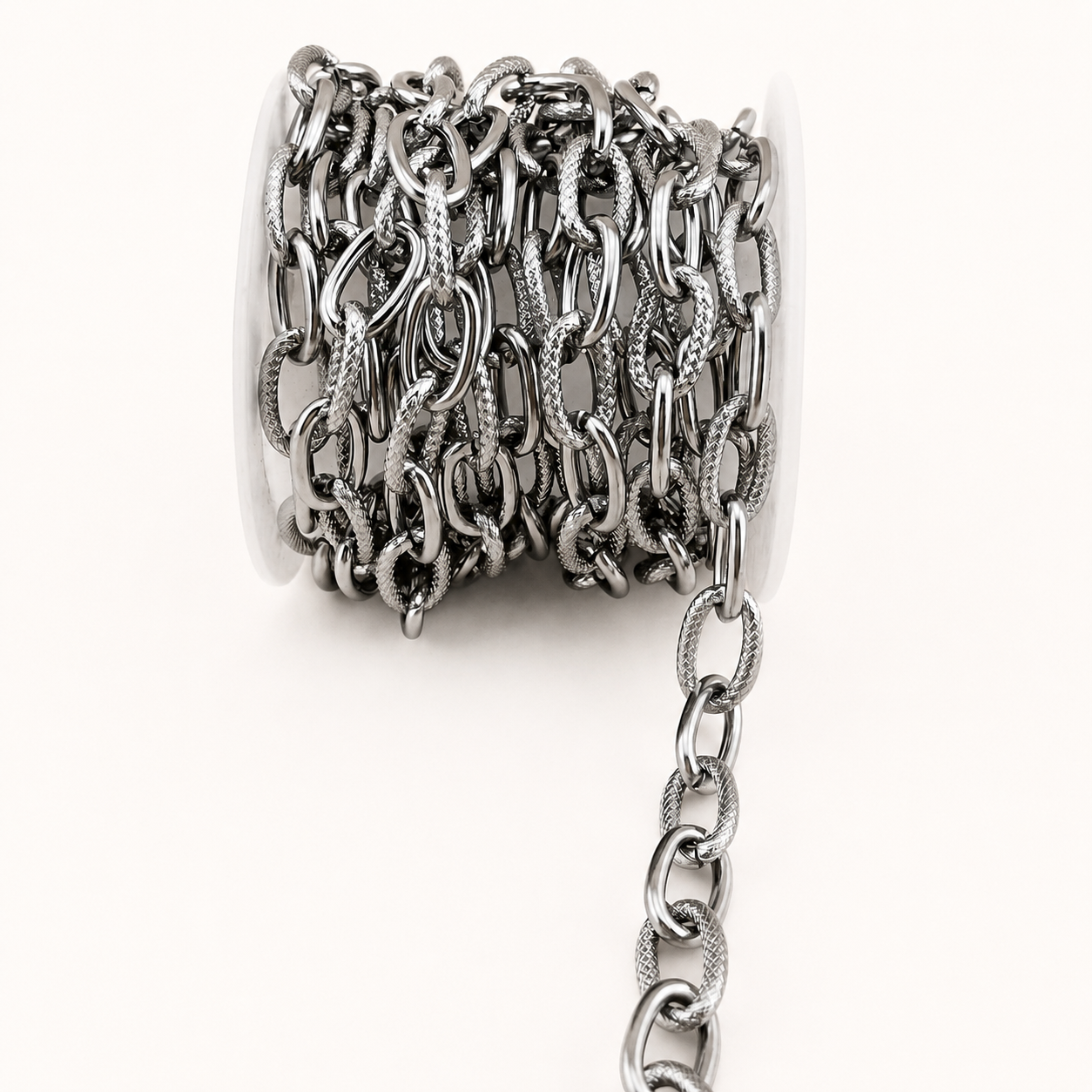 Alternating Textured Cable Chain – 13.5mm