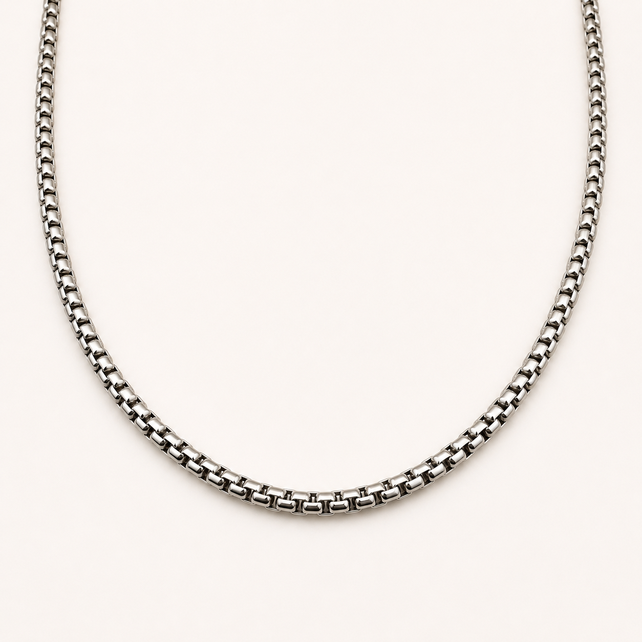 3mm Venetian Box Chain Necklace – 24"