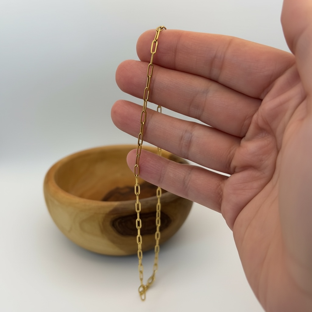 18K Gold PVD Paperclip Chain - 6.5mm