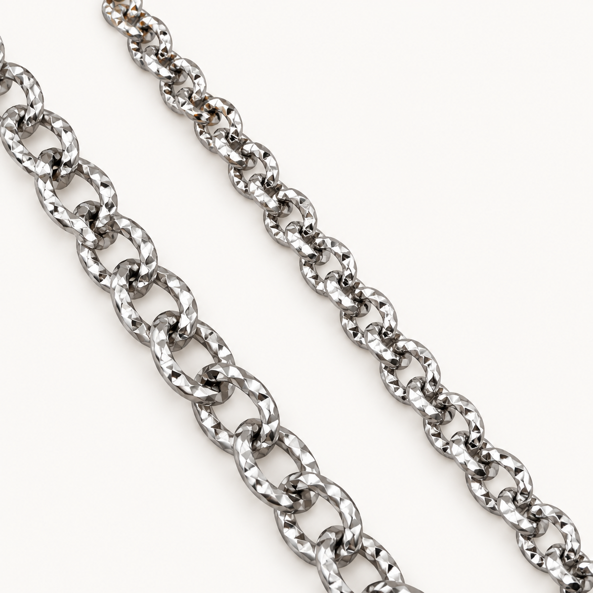 Carved Texture Cable Chain – 5mm & 8mm (By the Foot)