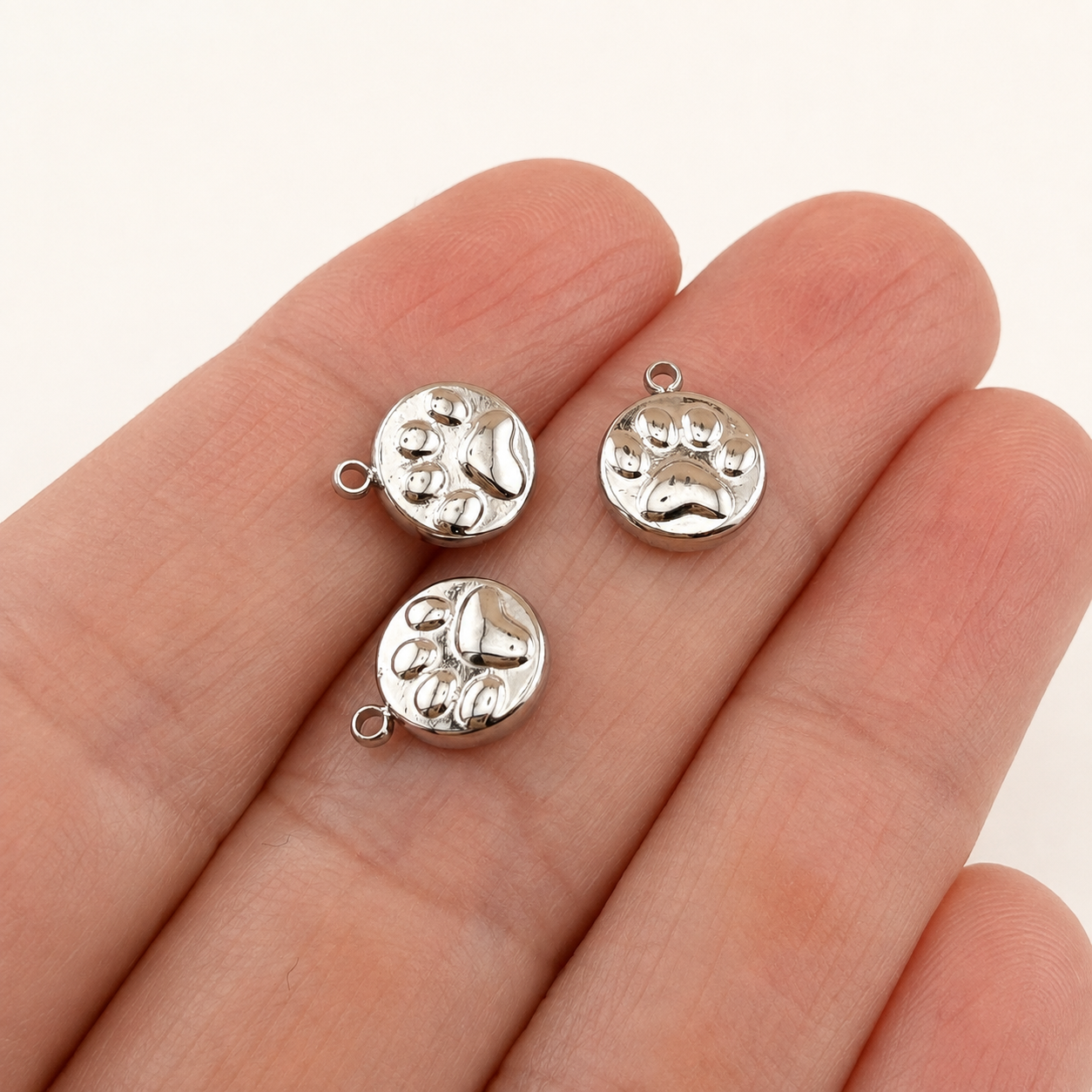 Raised Paw Print Charm – 10mm
