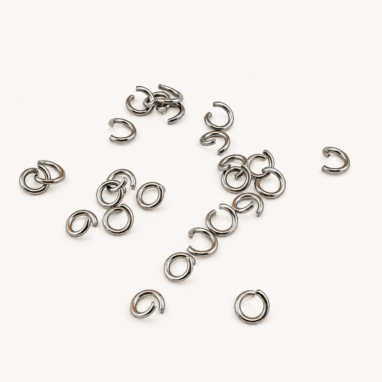 4mm  • 21 Gauge Open Jump Rings - Pack of 25