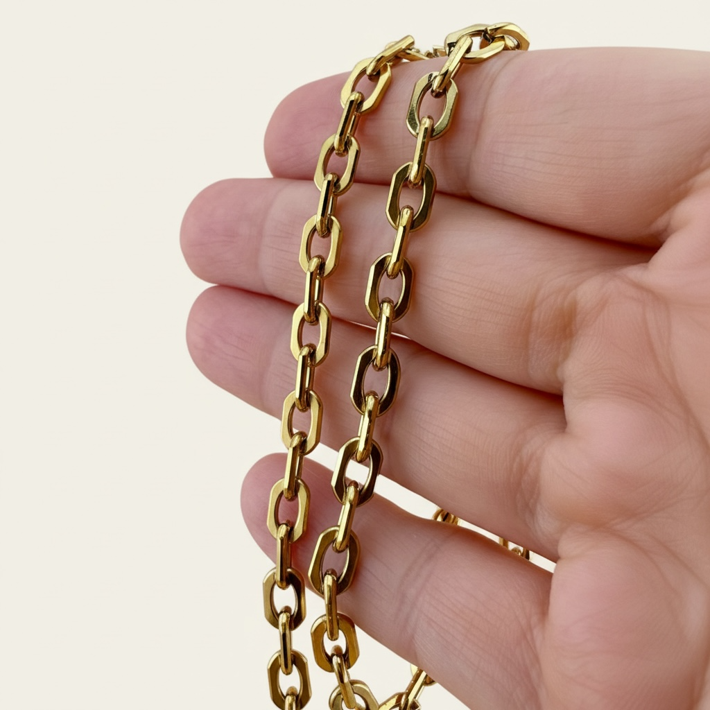 18k Gold Modern Cable Chain - 8.5x5.5mm