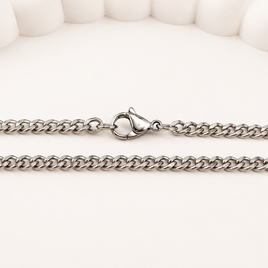 3.8mm Faceted Curb Chain Necklace - 24.4"
