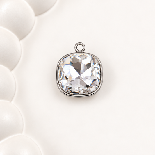 Crystal Square Pendant – 16x13mm