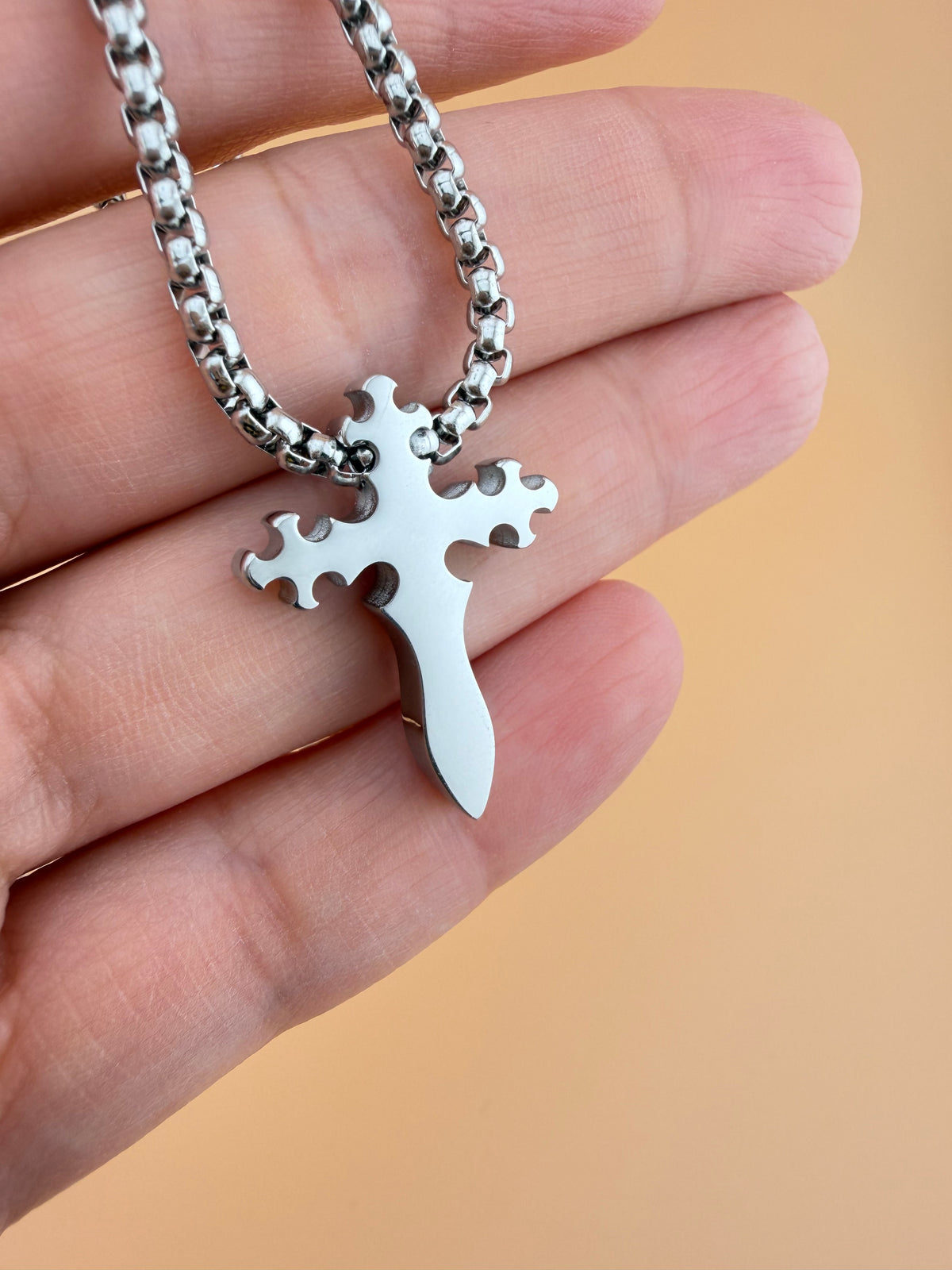 Warrior Blade Cross Pendant - 27.5x20mm