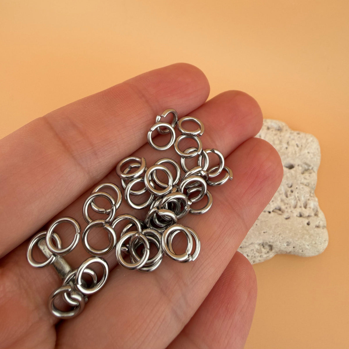 7mm Open Jump Rings - Multiple Gauge Options