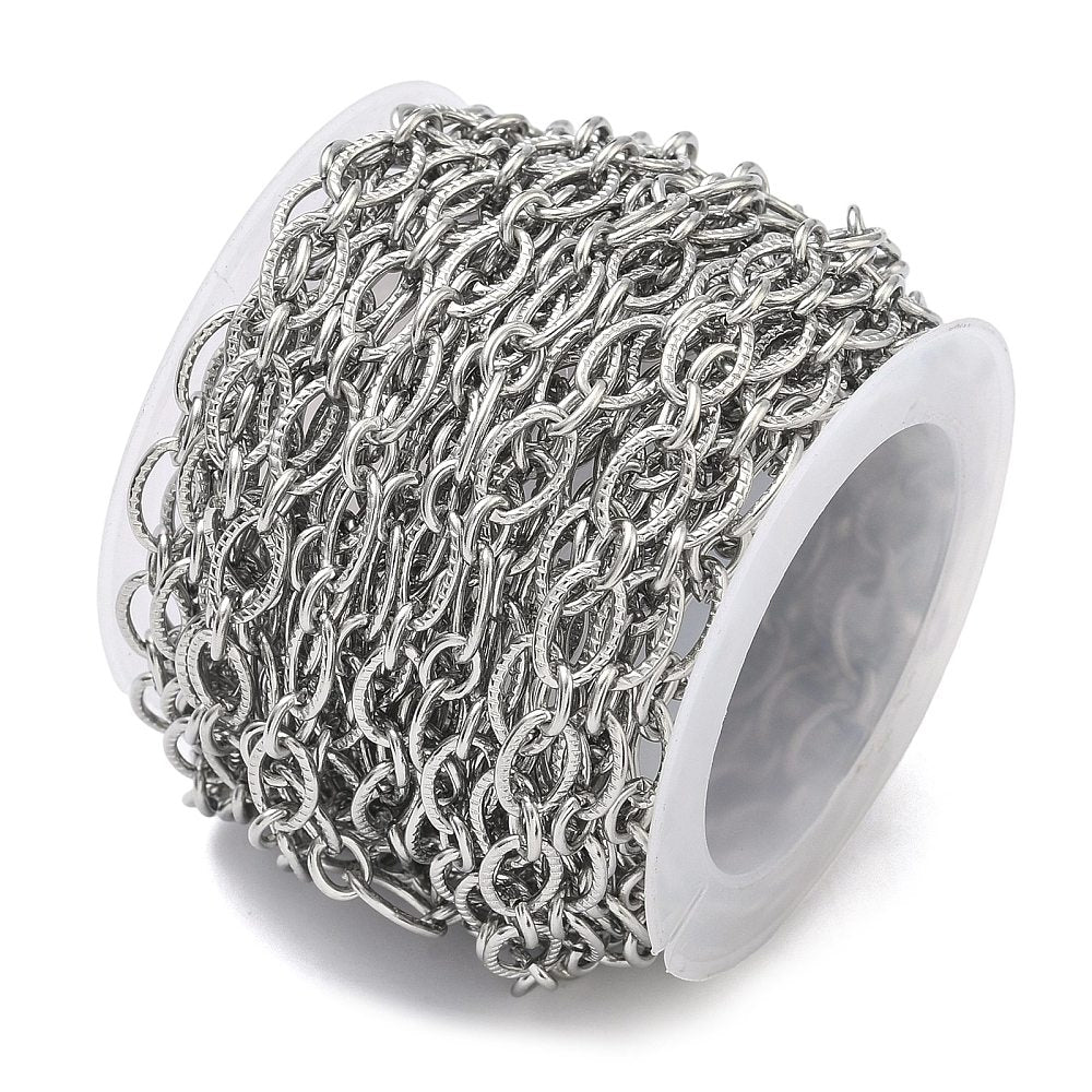Textured Oval Link Chain – 8.5mm & 5.5mm Links