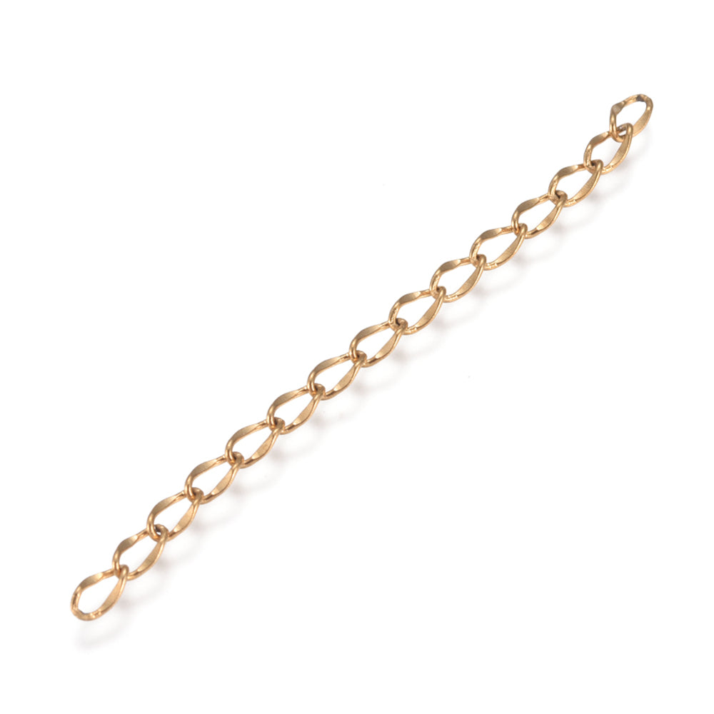 2" Gold Chain Extender (10 Pack)