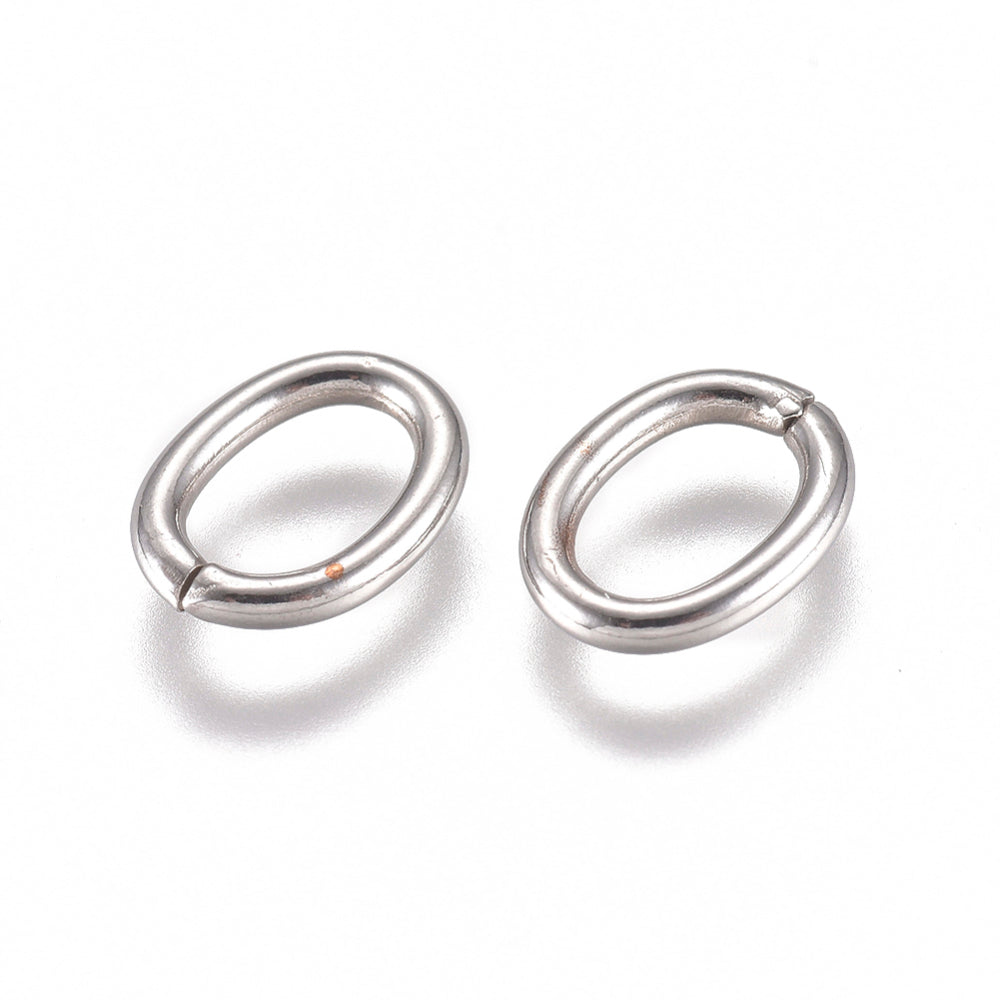 8x6mm • 16 Gauge - Oval Open Jump Rings (50/100 Packs)