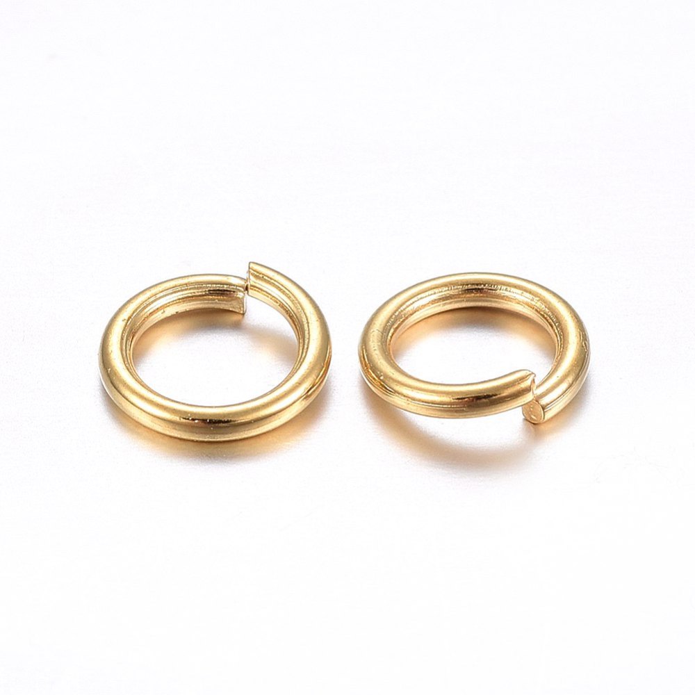 8mm • 16 Gauge - 24K Gold Open Jump Rings