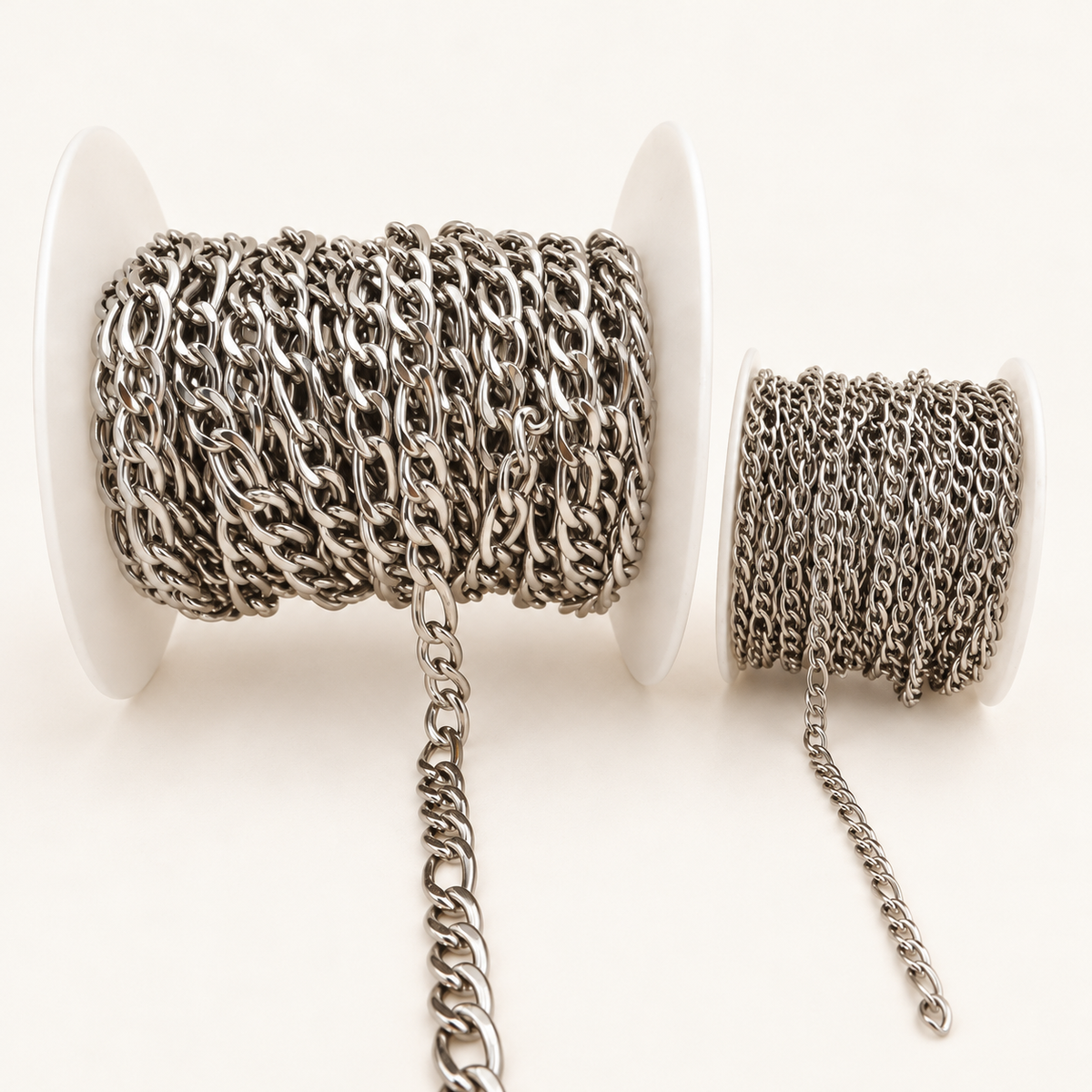 Figaro Chain - Multiple Sizes (By the Foot)