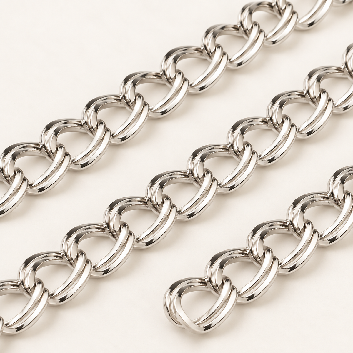 Double-Link Curb Chain – 8x6mm (By the Foot)