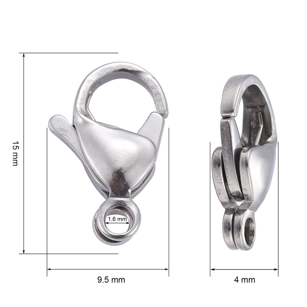 15mm Lobster Clasp (5/10 Pack)