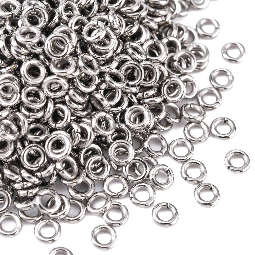 4mm • 18 Gauge - Round Open Jump Rings (Pack of 50) | FB-JR006