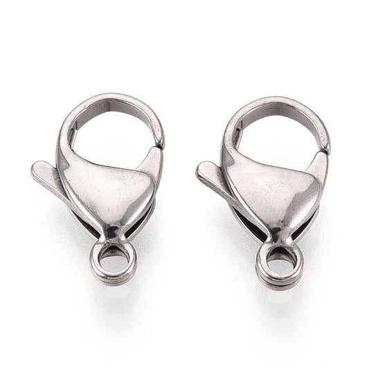 17mm Stainless Steel Lobster Claw Clasps – Large Jewelry Closures