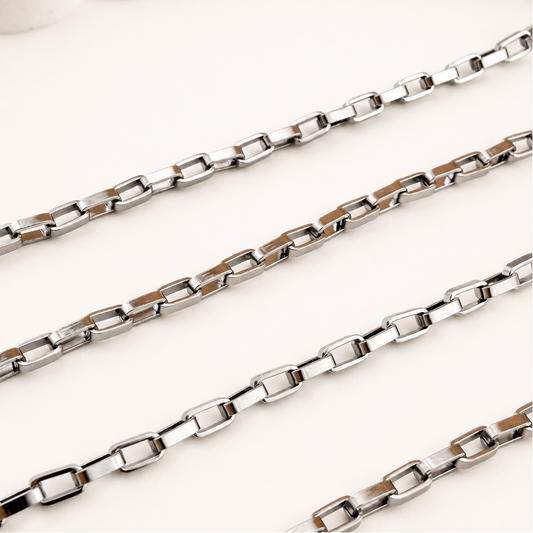 Venetian Box Chain - 4x2mm (By the Foot)