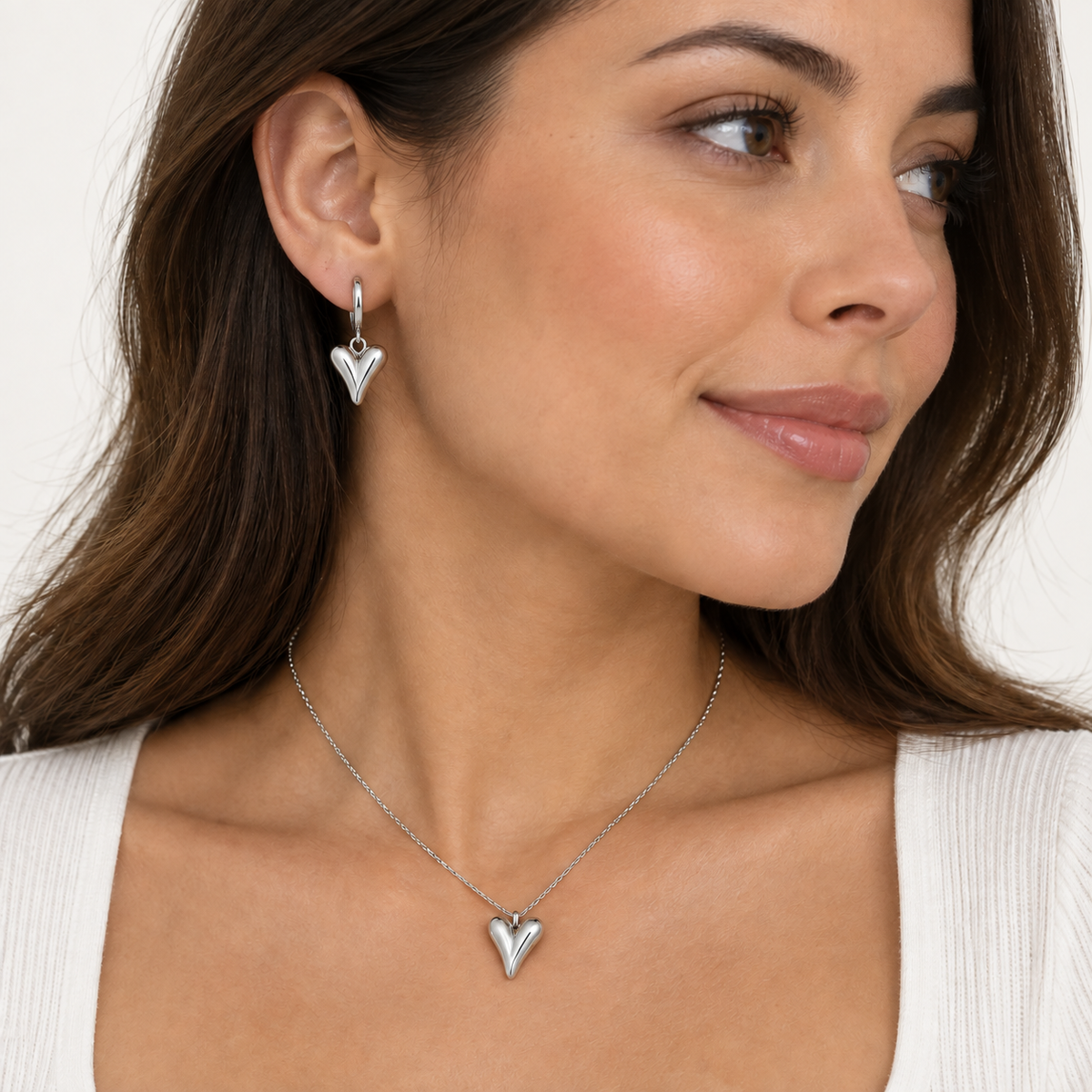 Elongated Heart Charm – 13.5mm
